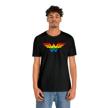 Load image into Gallery viewer, &quot;Wonder Woman - Pride&quot; Custom Graphic Print Unisex Jersey Short Sleeve Tee