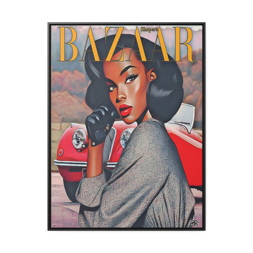 Vintage Black Beauty: The Cover Series #4  - Digital Art on Matte Canvas