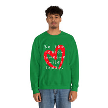 Load image into Gallery viewer, Be The Reason Someone Smiles Today - Graphic Print Unisex Heavy Blend™ Crewneck Sweatshirt