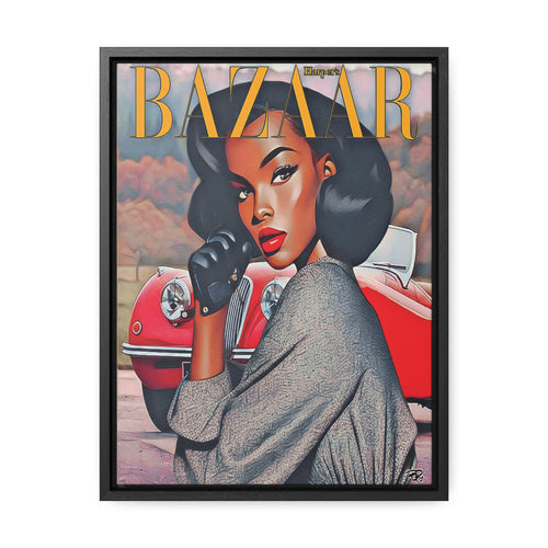 Vintage Black Beauty: The Cover Series #4  - Digital Art on Matte Canvas
