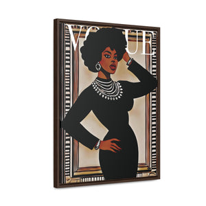 Vintage Black Beauty: The Cover Series #1 - Digital Art on Matte Canvas