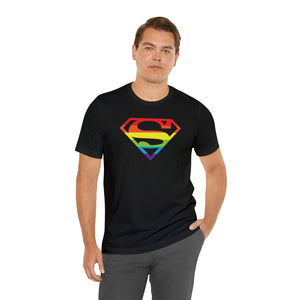 "Superman - Pride" Custom Graphic Print Unisex Jersey Short Sleeve Tee
