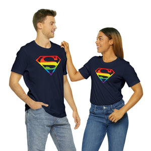 "Superman - Pride" Custom Graphic Print Unisex Jersey Short Sleeve Tee