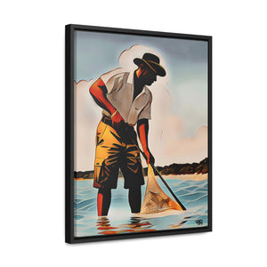 Lowcountry Fishin', Scenes in Gullah - Digital Art on Matte Canvas