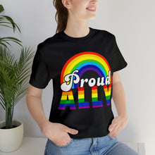 Load image into Gallery viewer, &quot;Proud Ally&quot; Custom Graphic Print Unisex Jersey Short Sleeve Tee