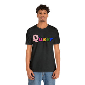 "Queer" Graphic Print Unisex Jersey Short Sleeve Tee