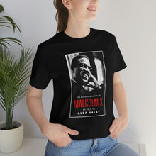 Load image into Gallery viewer, &quot;Malcolm X&quot; Custom Graphic Print Unisex Jersey Short Sleeve Tee