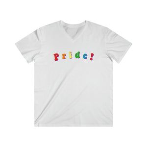 "Pride!" Unisex Fitted V-Neck Short Sleeve Tee