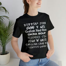 Load image into Gallery viewer, &quot;Gullah Cuisine&quot; Custom Graphic Print Unisex Jersey Short Sleeve Tee