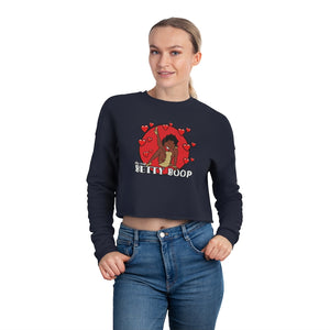 "The Real Betty Boop" Women's Cropped Sweatshirt