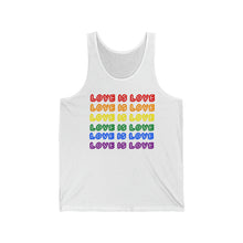 Load image into Gallery viewer, &quot;Love is Love&quot; Unisex Jersey Tank