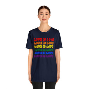 "Love is Love" Custom Graphic Print Unisex Jersey Short Sleeve Tee