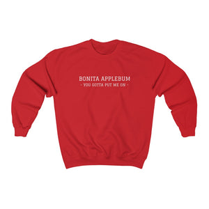 "Bonita Applebum" Custom Graphic Print Unisex Heavy Blend™ Crewneck Sweatshirt