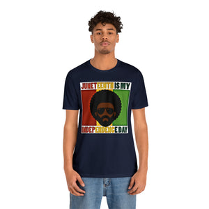 Juneteenth is my Independence Day" Custom Graphic Print Unisex Jersey Short Sleeve Tee